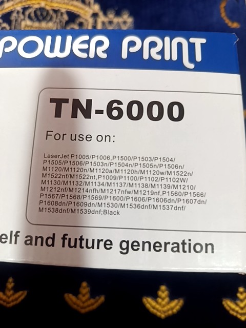 POWER PRINT TN-6000 LASER JET PRO P1100/1102/1102W(HP 85A /36A/35A/78A CANON LPB 6000/6030/6200/6230